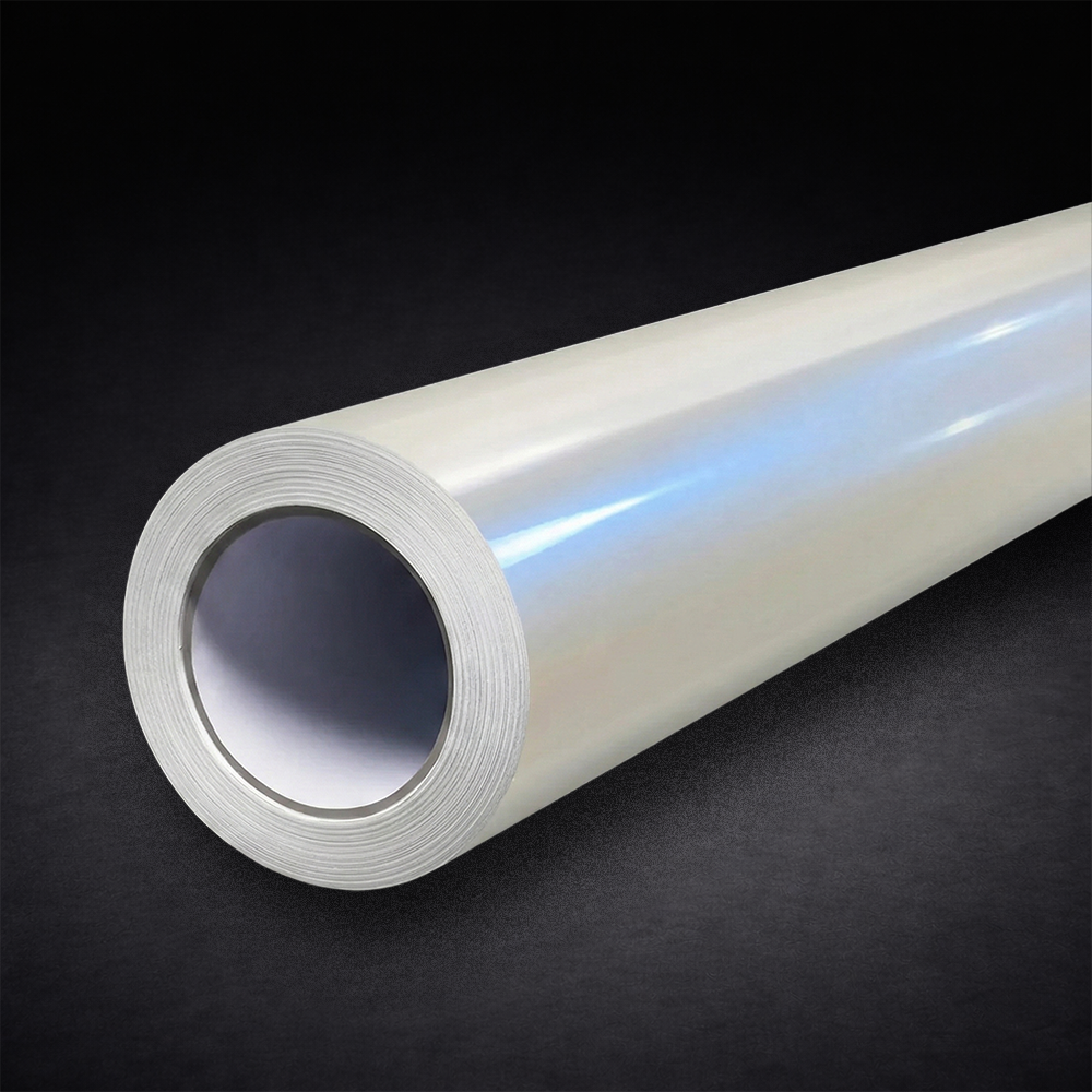 Glossy White to Blue