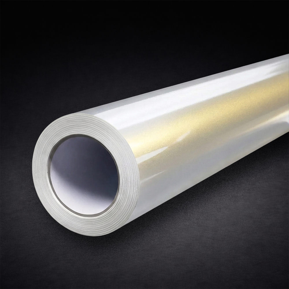 Glossy White to Gold